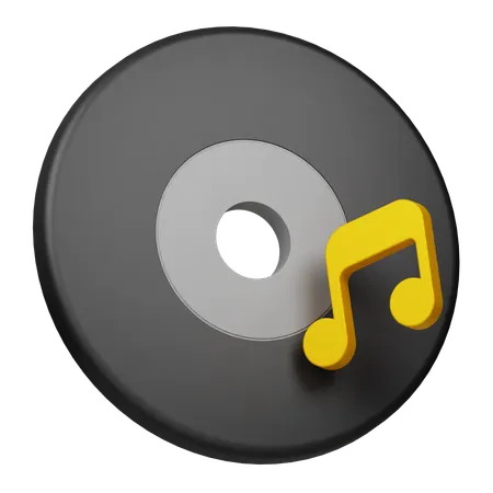 Disco de música  3D Icon