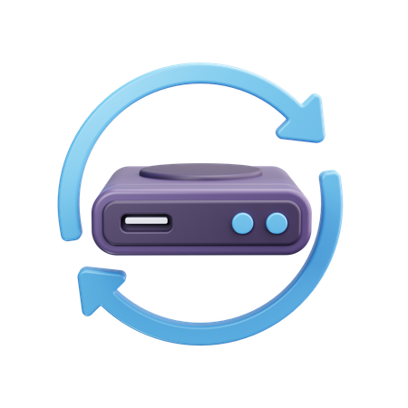 Disco duro de respaldo  3D Icon