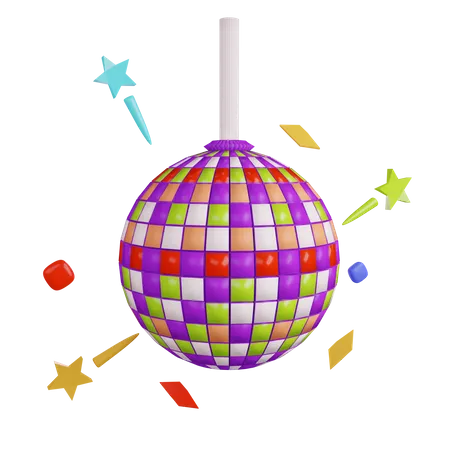 New Year Party Dome Light Contains PNG BLEND GLTF And OBJ Files 3D Icon