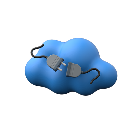 Disconnected Cloud  3D Icon