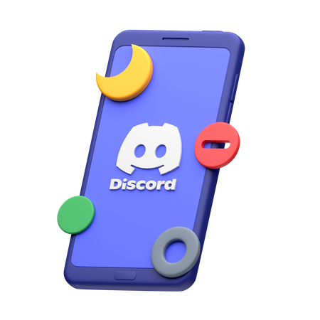 Discord en el teléfono inteligente  3D Icon