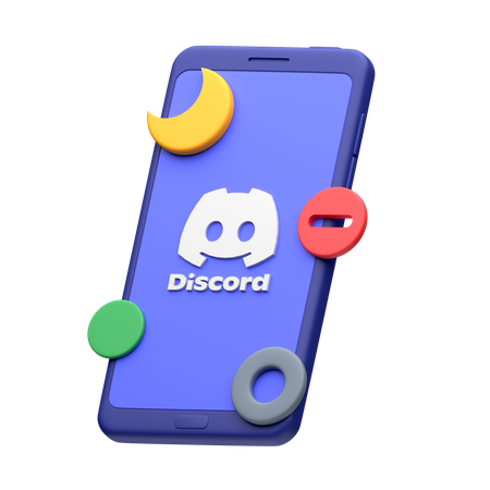 Discord On Smartphone  3D Icon