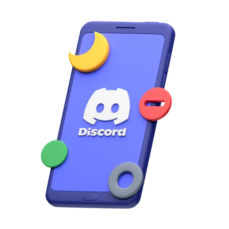 Discord On Smartphone  3D Icon