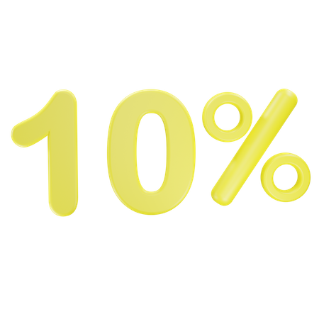 Discount 10%  3D Icon