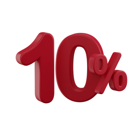 Discount 10% 3D Icon