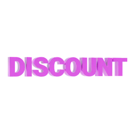 Discount Shopping Text 3 D Icon 3D Icon
