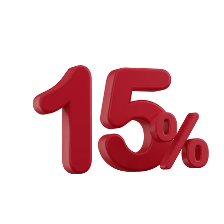 Discount 15%  3D Icon