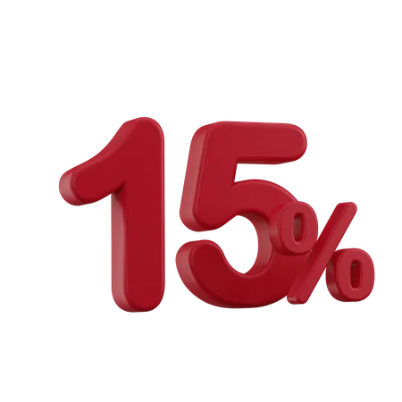 Discount 15% 3D Icon