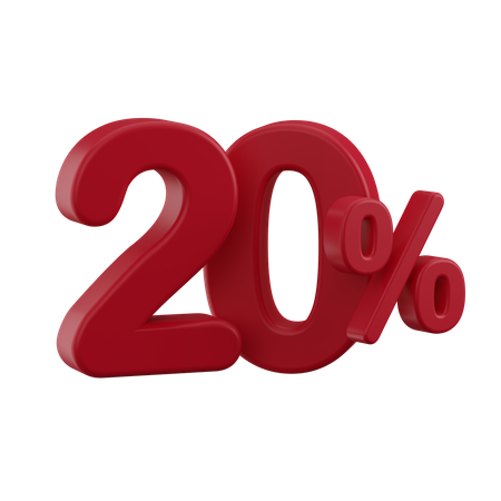 Discount 20%  3D Icon