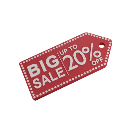 Discount 20%  3D Icon