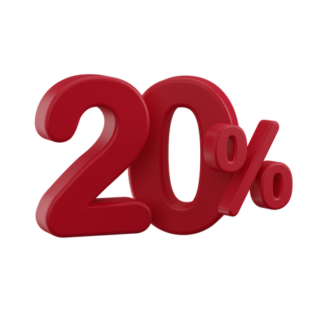 Discount 20% 3D Icon