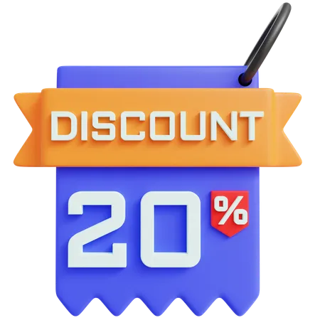 Discount 20 Percent  3D Icon