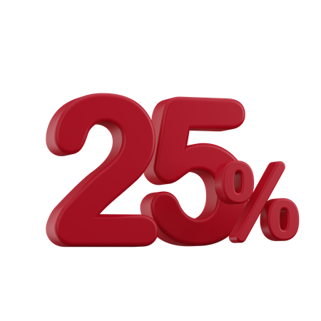 Discount 25%  3D Icon