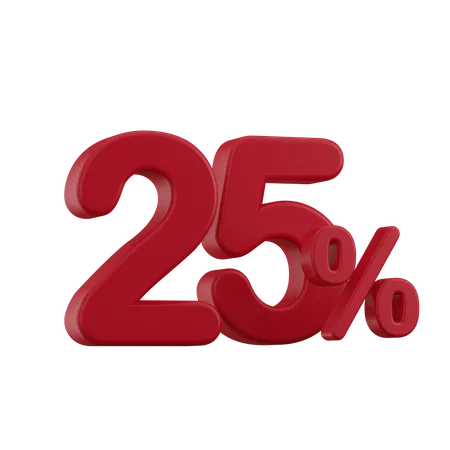 Discount 25%  3D Icon