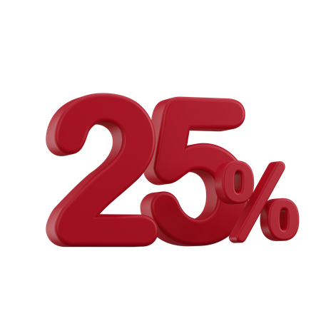 Discount 25% 3D Icon