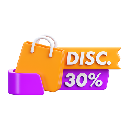 Discount 30%  3D Icon