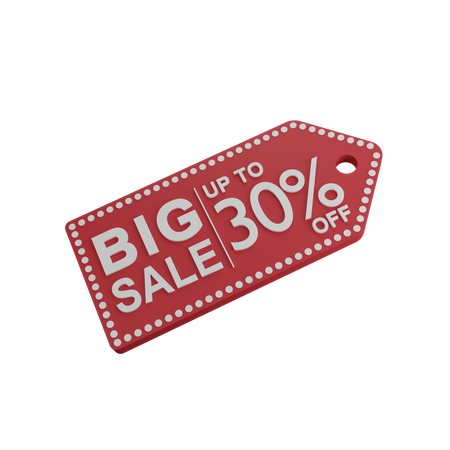 Discount 30%  3D Icon