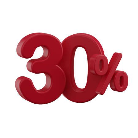 Discount 30%  3D Icon