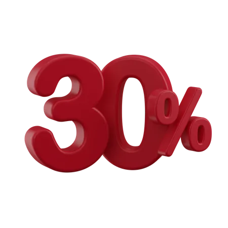 Discount 30%  3D Icon