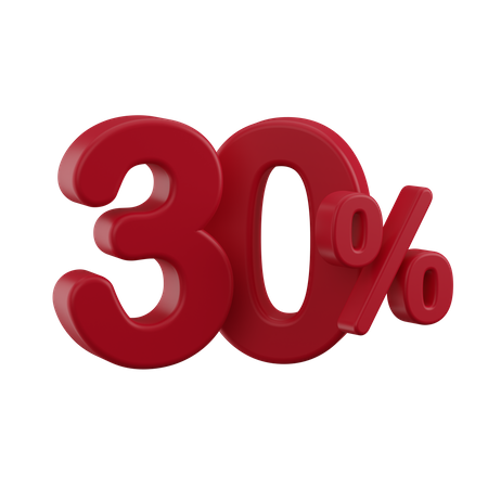 Discount 30% 3D Icon