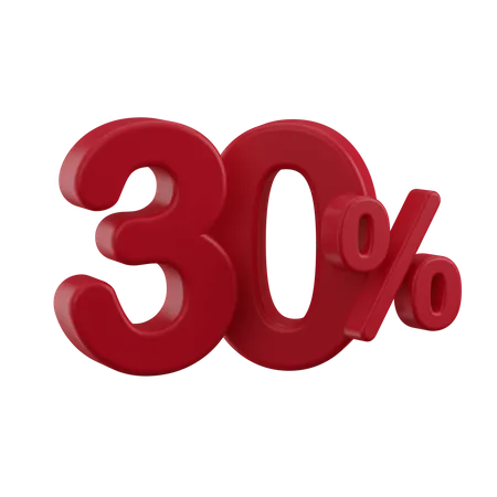 Discount 30% 3D Icon