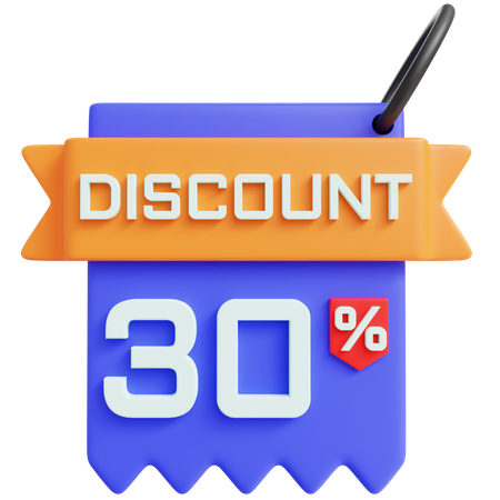 Discount 30 Percent  3D Icon