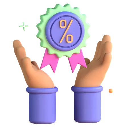 Discount  3D Icon