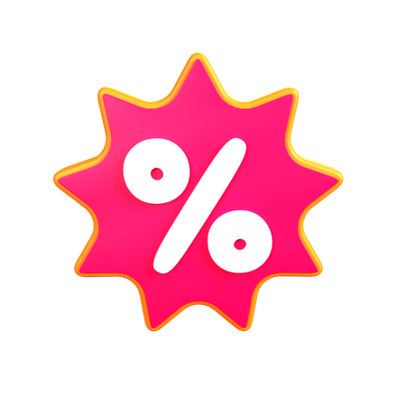 Discount  3D Icon