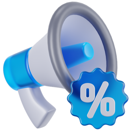 Discount  3D Icon