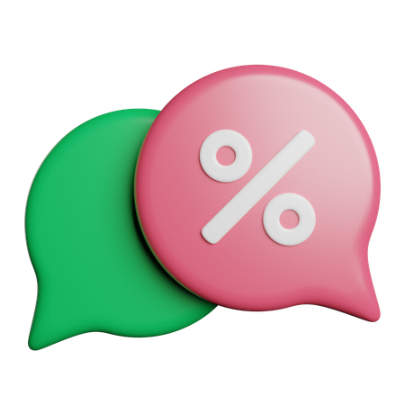 Discount  3D Icon