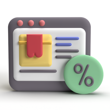 Discount  3D Icon