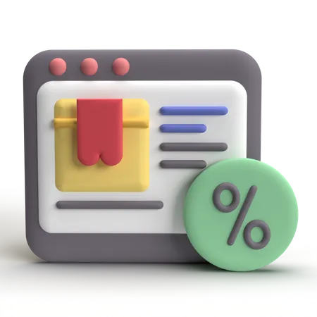 Discount  3D Icon