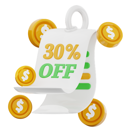 Discount  3D Icon