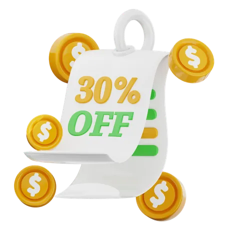 Discount  3D Icon