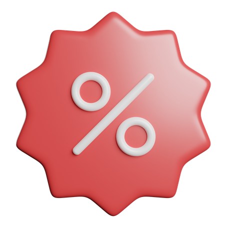 Discount  3D Icon