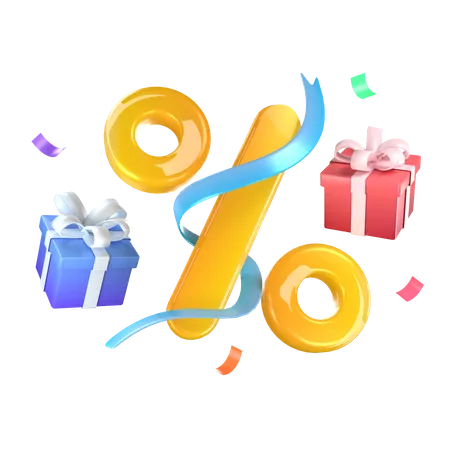 Discount  3D Icon