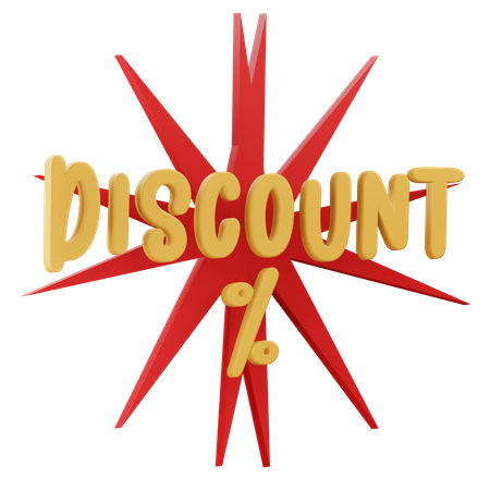 Discount  3D Icon