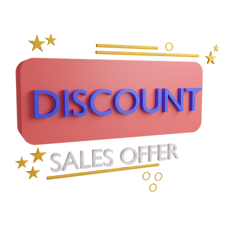 Discount  3D Icon