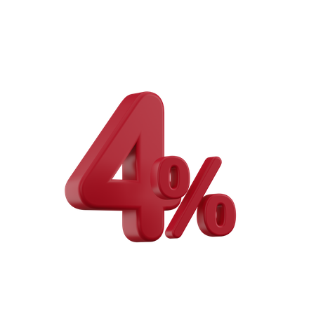 Discount 4%  3D Icon