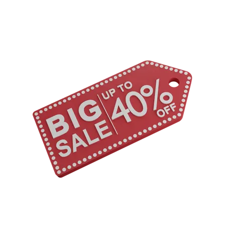 Discount 40%  3D Icon