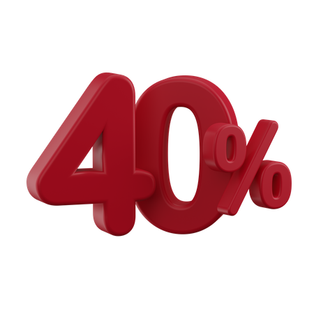 Discount 40%  3D Icon