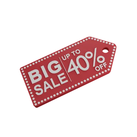 Discount 40% 3D Icon