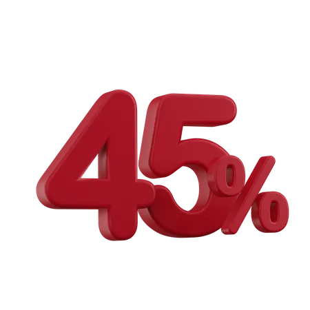 Discount 45%  3D Icon