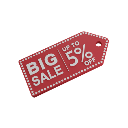 Discount 5%  3D Icon