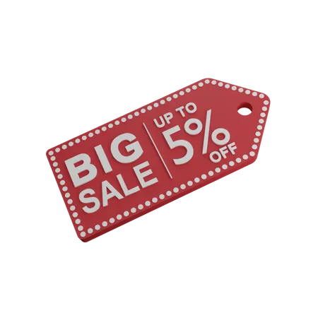 Discount 5%  3D Icon