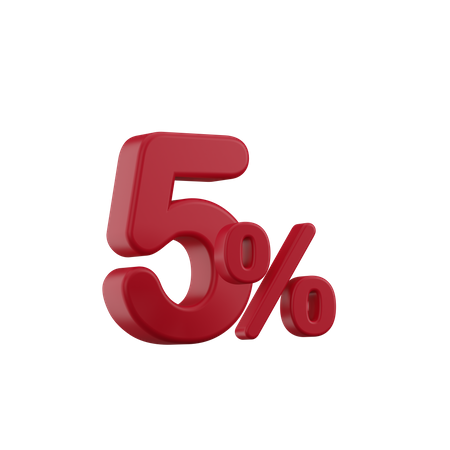 Discount 5%  3D Icon