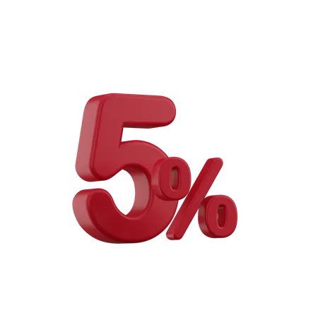 Discount 5%  3D Icon