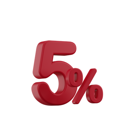 Discount 5% 3D Icon