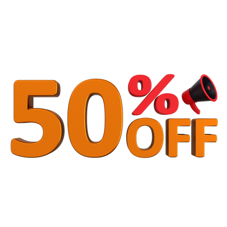 Discount 50  3D Icon