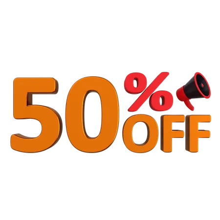 Discount 50  3D Icon